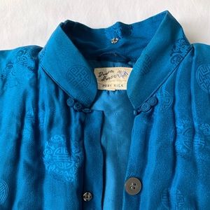 Vintage (circa 1977) 100% silk Mao Jacket